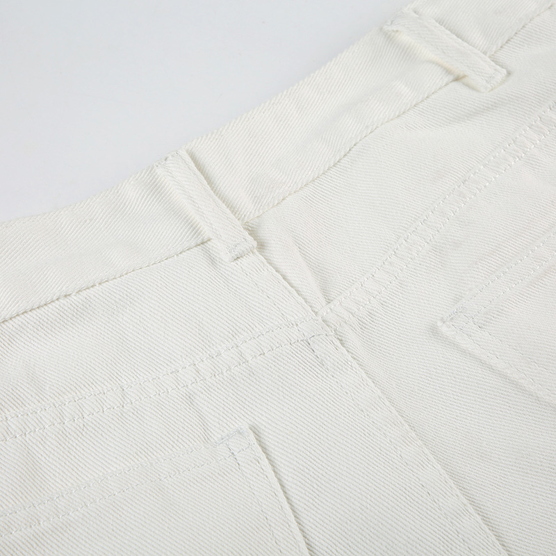 Solid color casual minimalist jeans