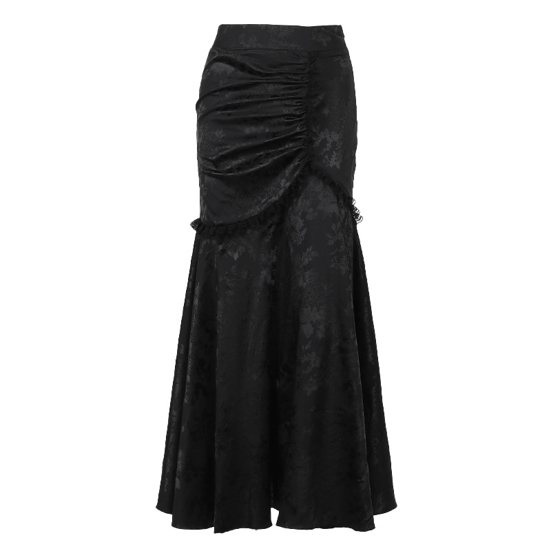 Solid Color Feminine Fitted Off-Center Trumpet Dress