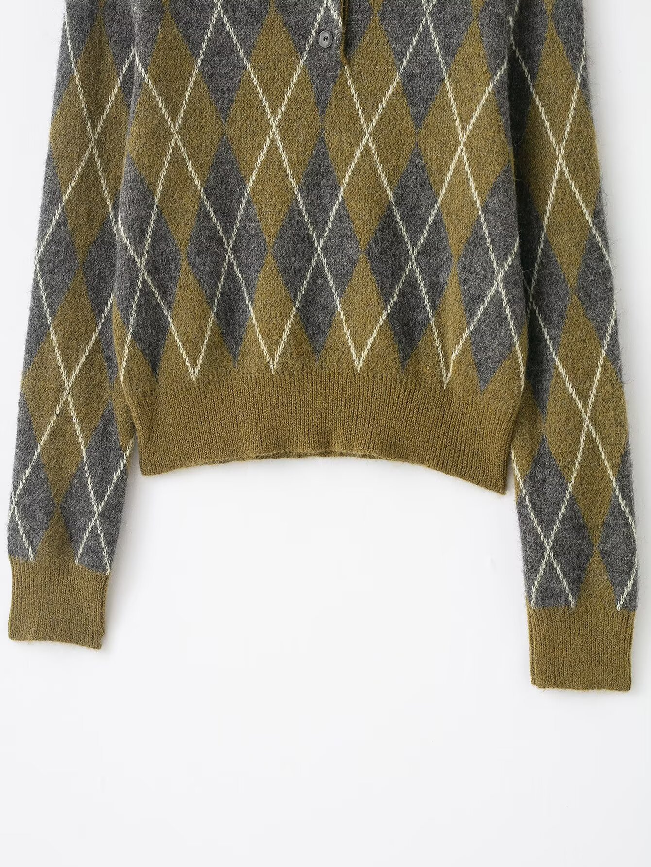 Diamond knitted polo shirt