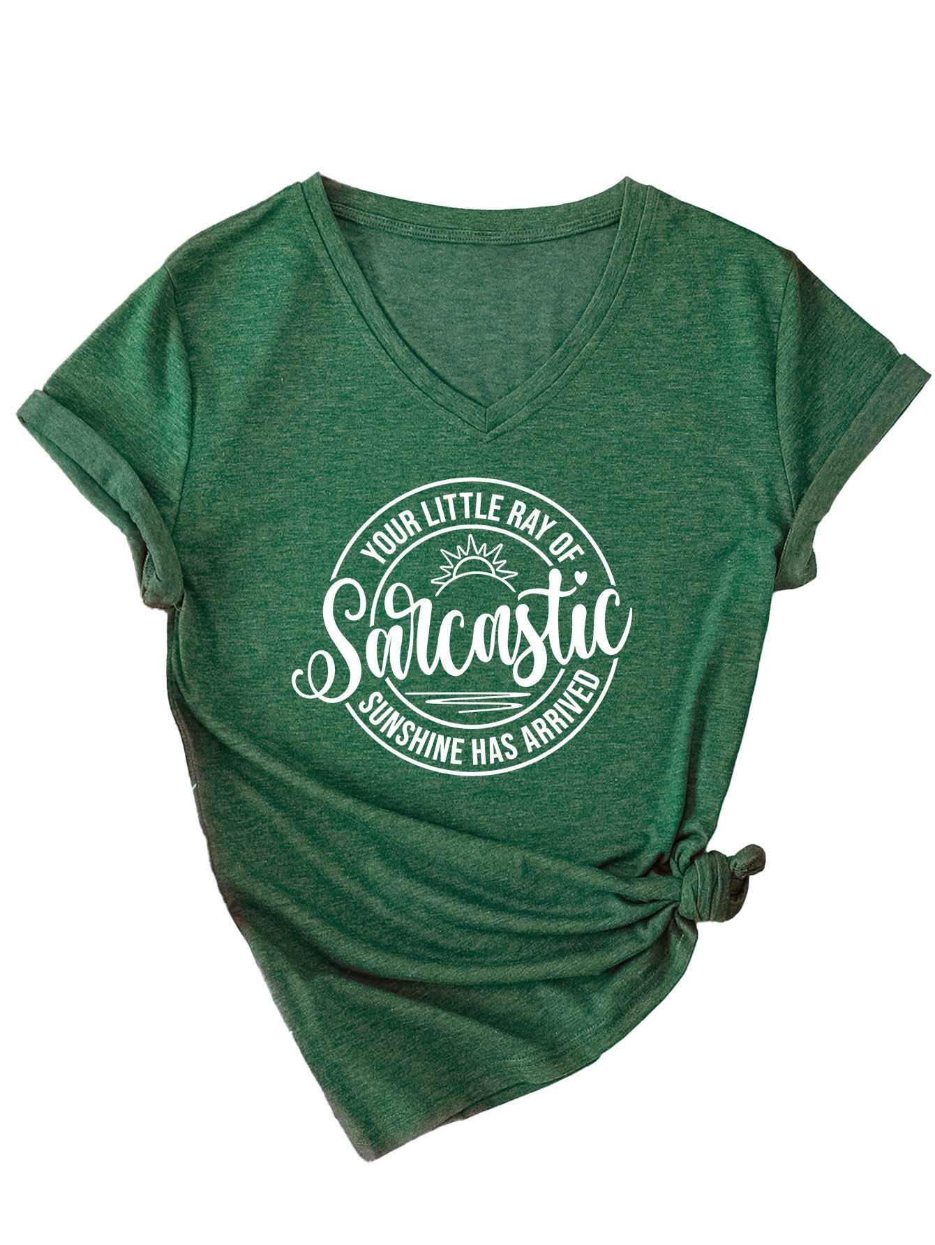 Sassy Geometric Print Round Neck T-Shirt