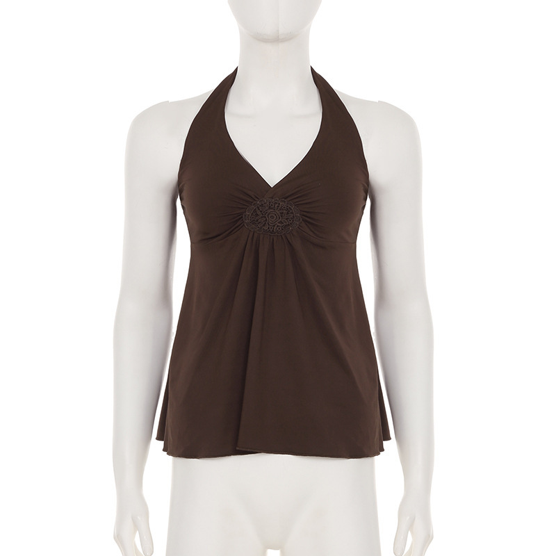 Halter Milk Silk Tank