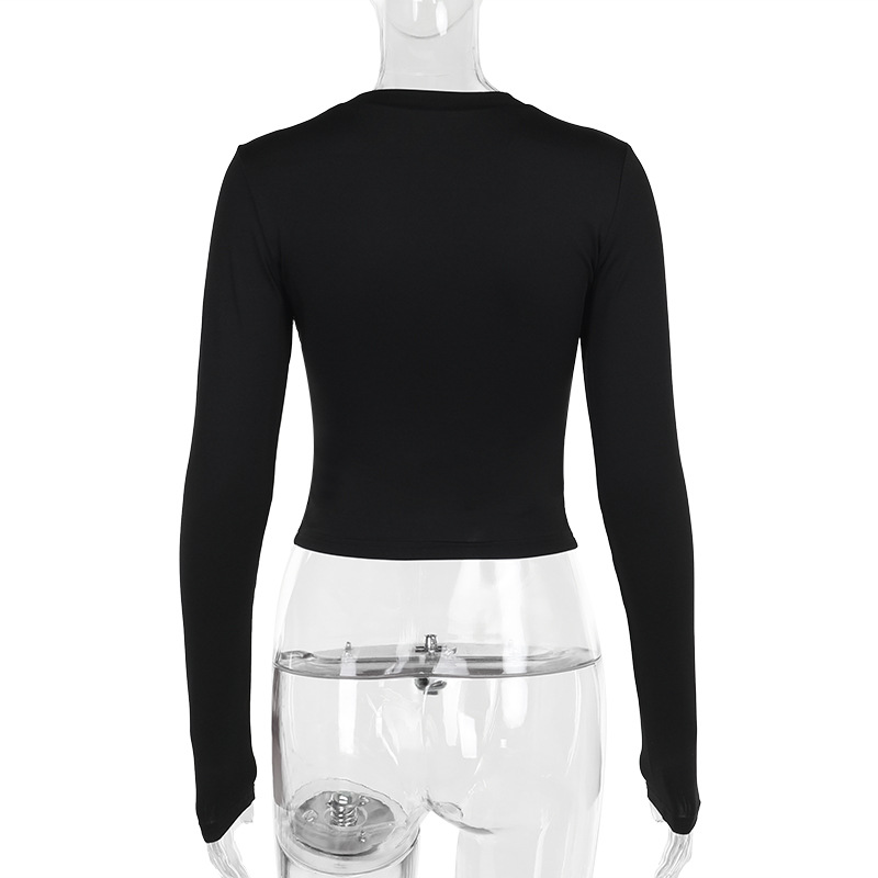 Ladies' Winged Jeweled Full Sleeve Round Neck Top