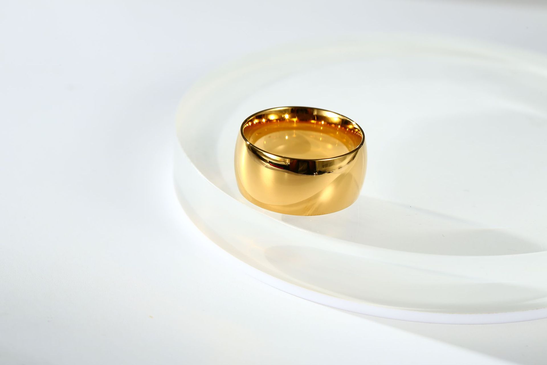 New Simple Style Tungsten Steel Ring Unisex Fashion Wide Ring Light Luxury Style Stainless Steel
