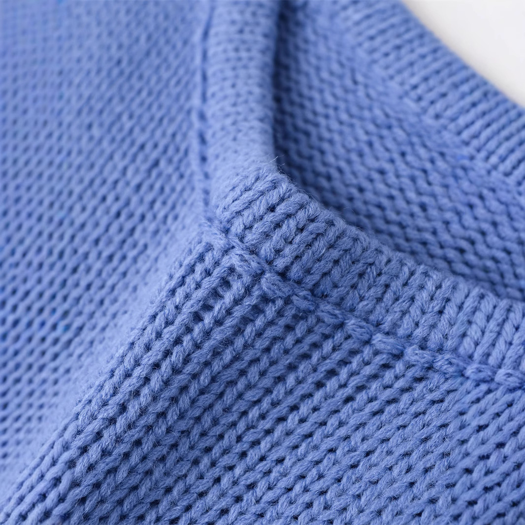 Women Plain Crew Pullover Knitwear