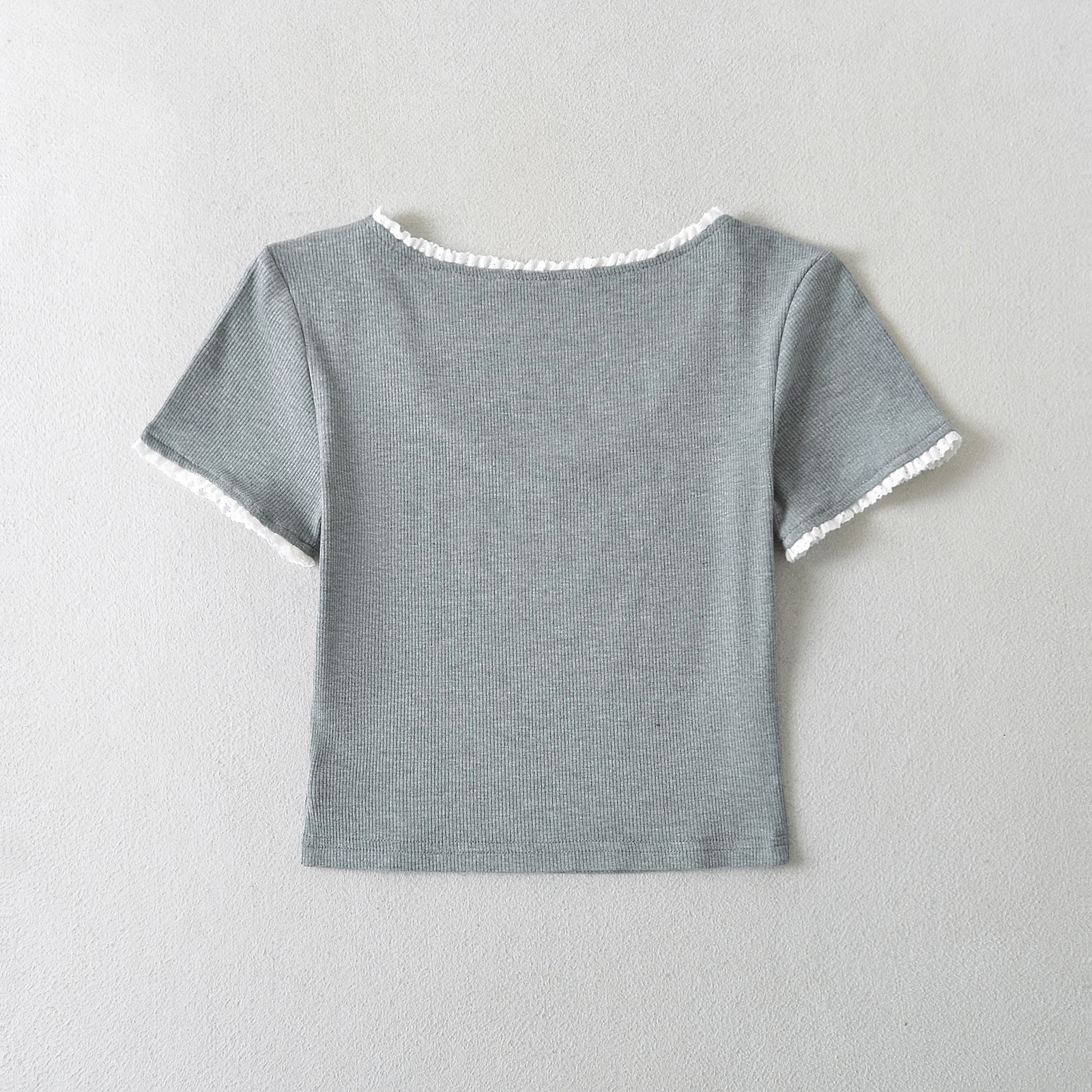 Stretch Body-Hugging Short Sleeve T-Shirt