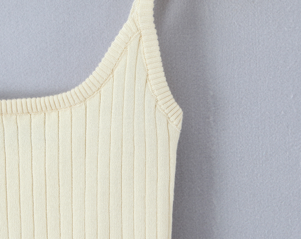 Bodycon Ribbed Polyester Sling Dress