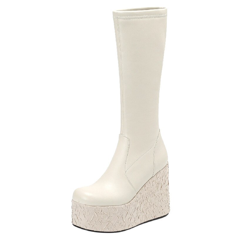 Newest Women Ankle Boots Autumn Winter Fashion Punk Style High Platforms Wedges Heels Shoes Party Night Club