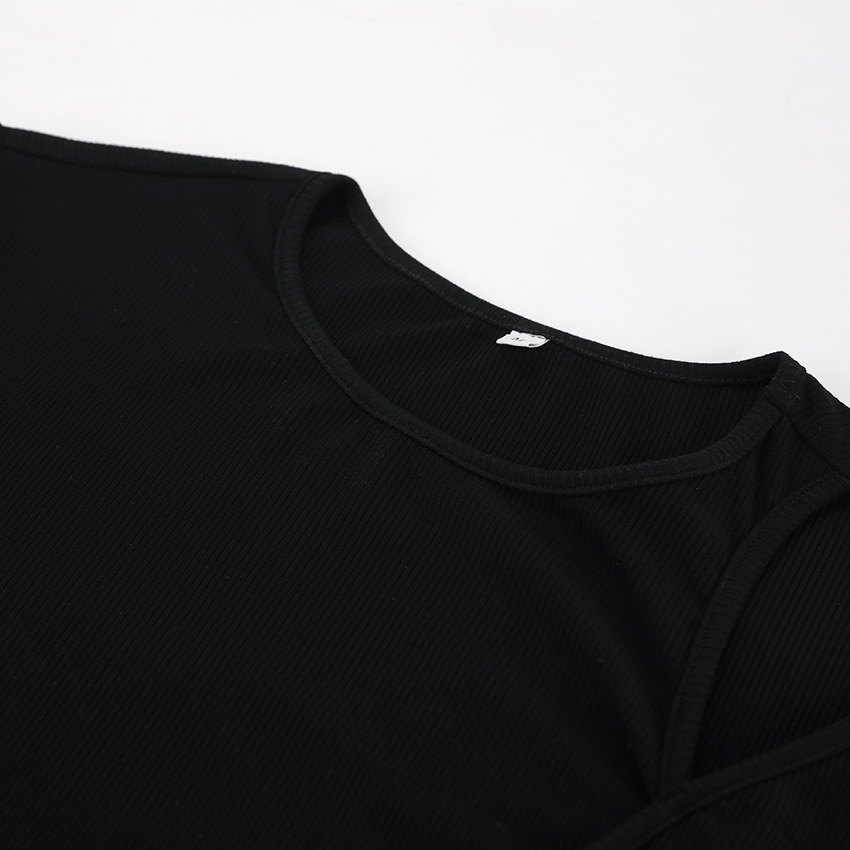 Tailored Cutout Round Neck Long Sleeve Blouse