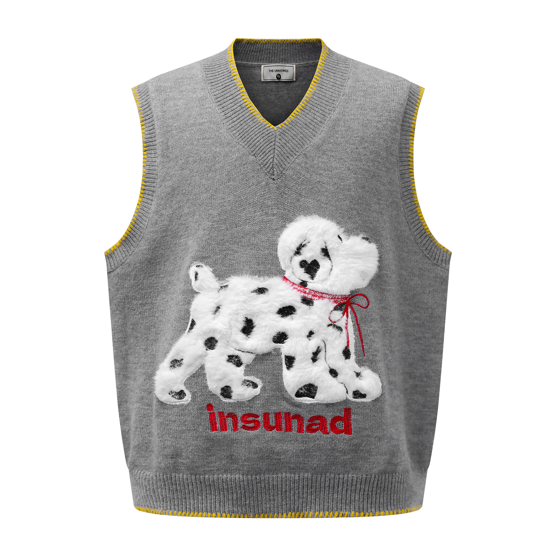Custom Dalmatian Print Knit Sleeveless Pullover