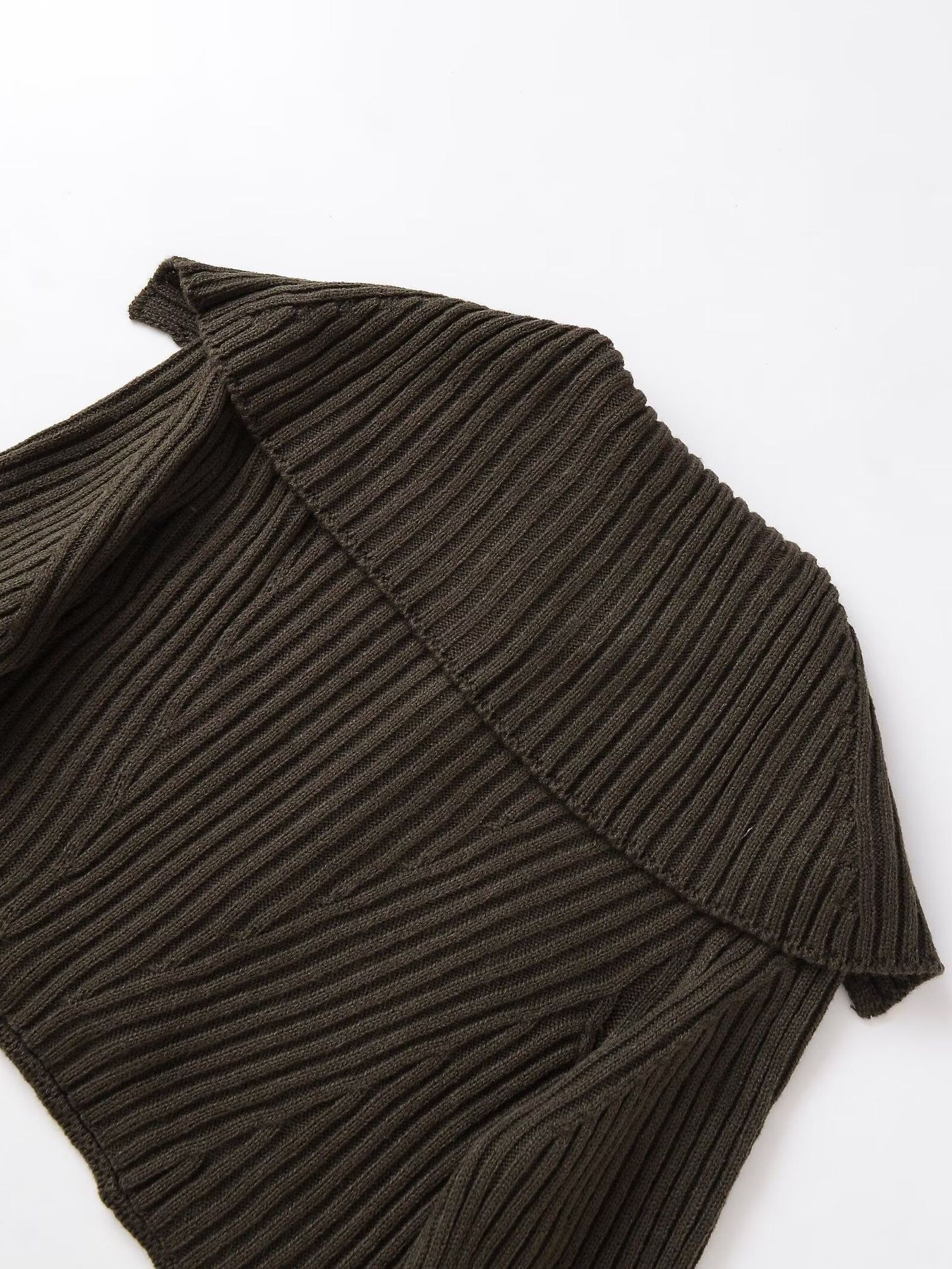 Placket Front Polyester Sweater