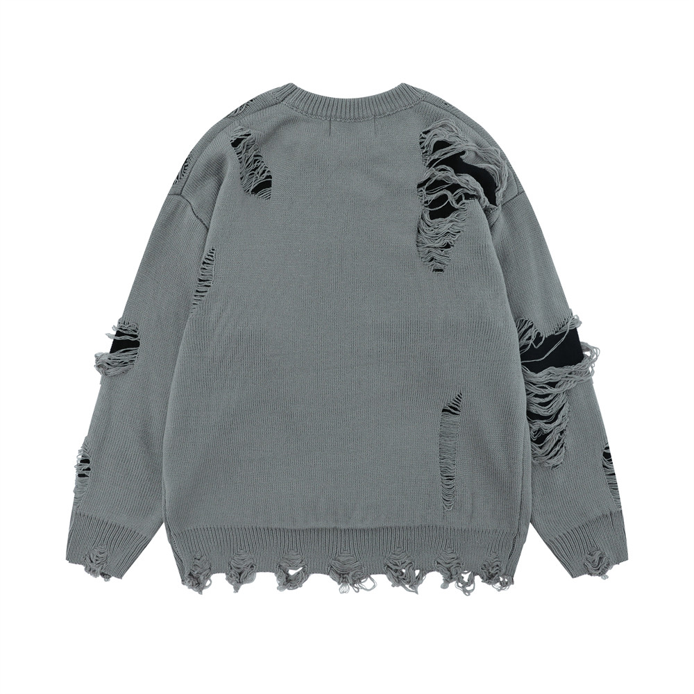 Streetwear Oversized Jacquard Sweater