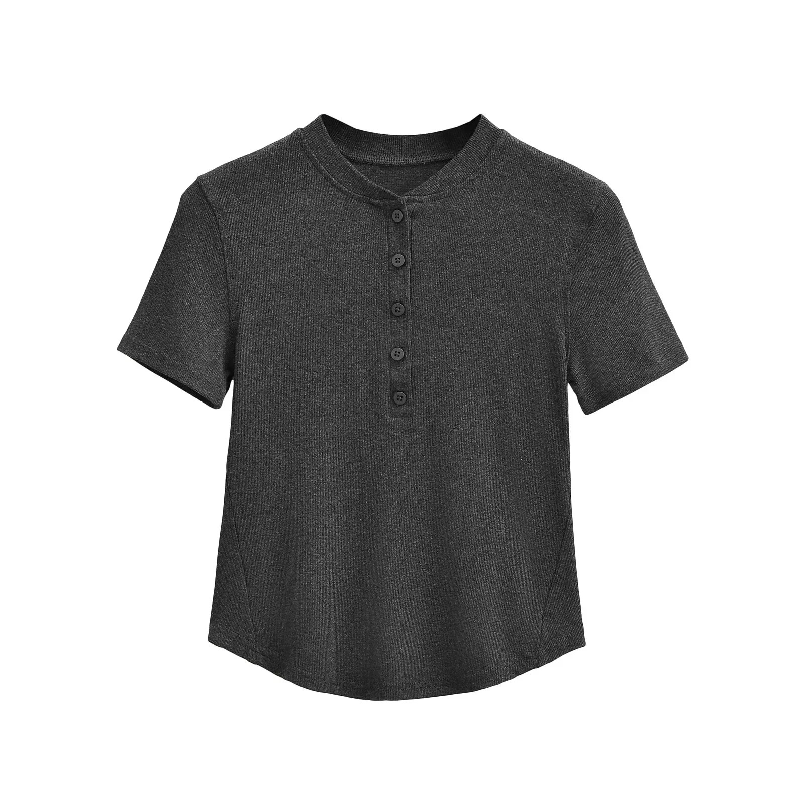 Ladies Plain Fitted Crew Neck Tee
