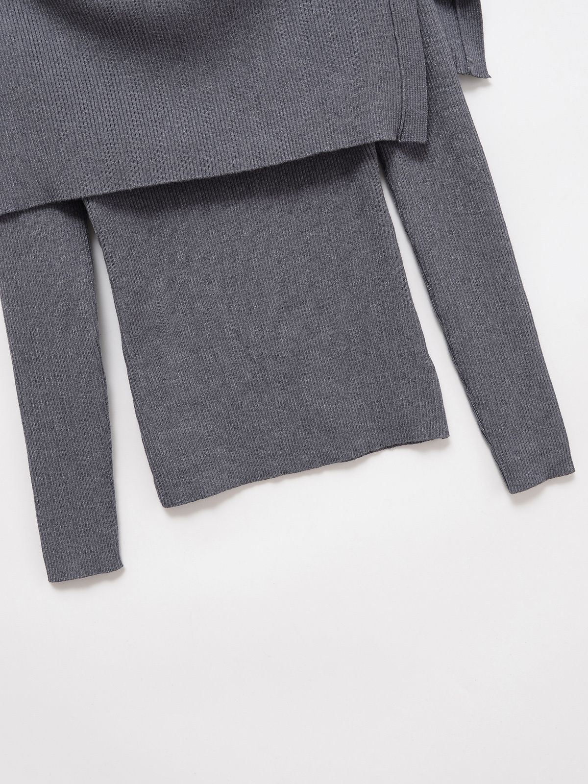 Turtleneck Cardigan and Full Sleeve Sweater Ensemble