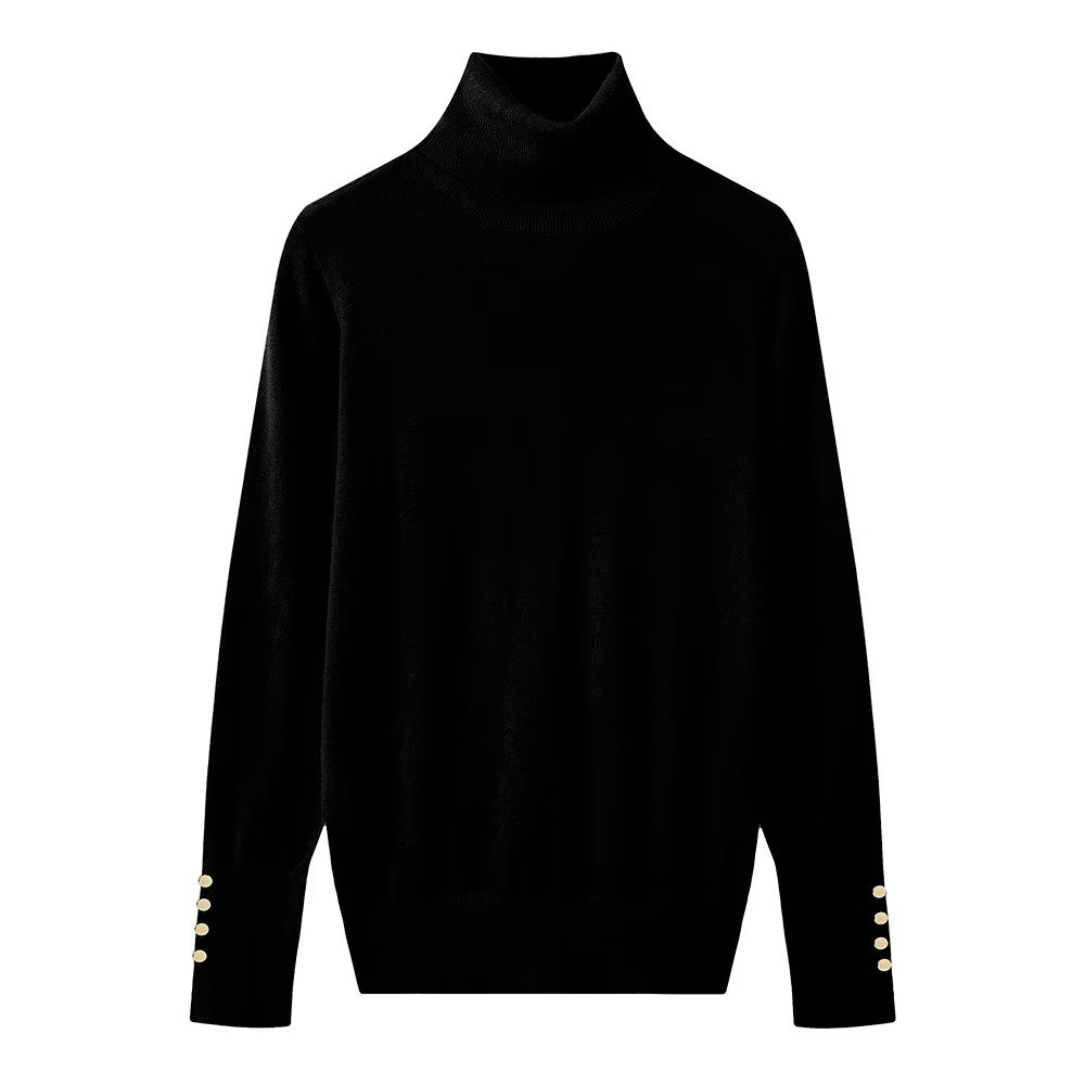 Ladies Urban High Neck Fitted Sweater