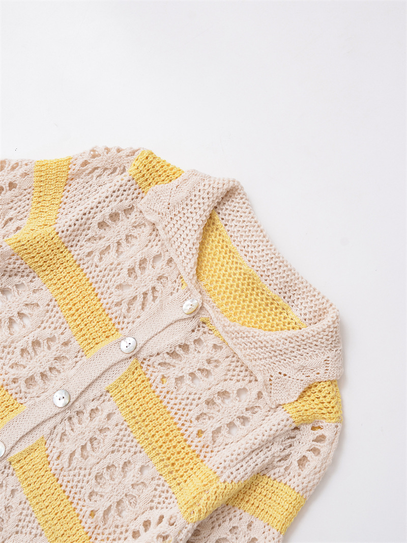 Polyester Sleeveless Crewneck Relaxed Knitwear