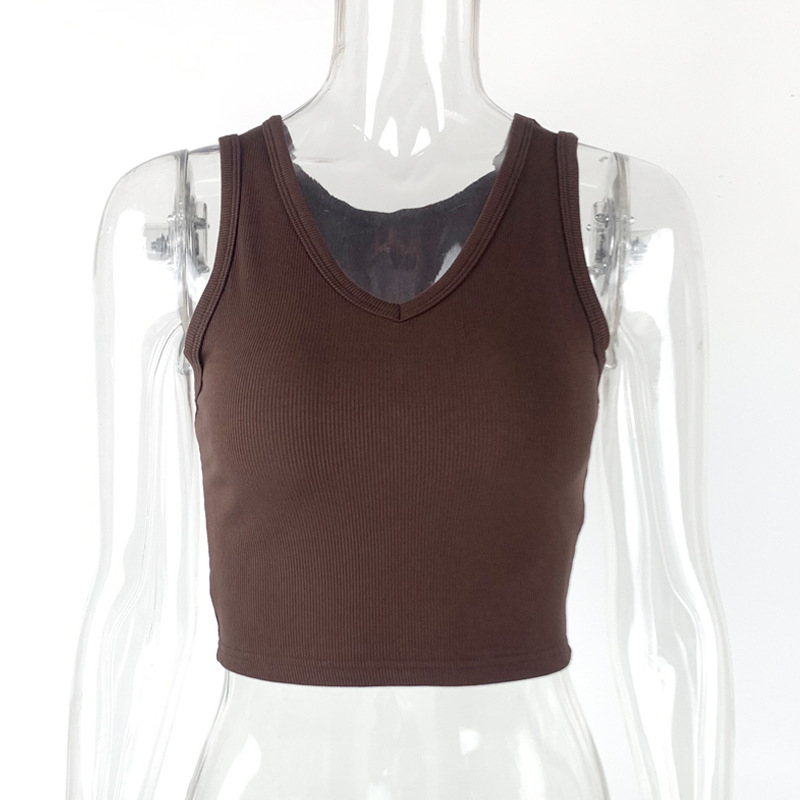 Sexy slim fit V-neck sleeveless vest