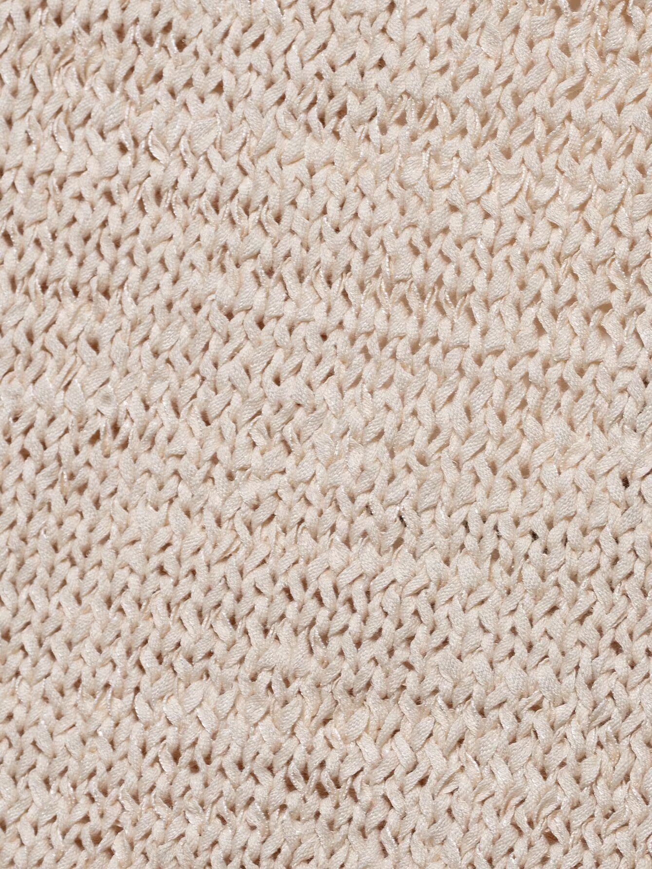 Fitted Three-Quarter Sleeve Polyester Accent Trim Sweater