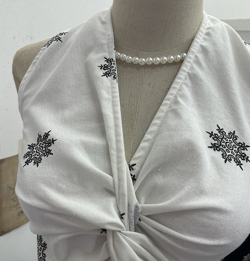 Ladies Slim Fit Polyester Knotted Plunge Resort Cami