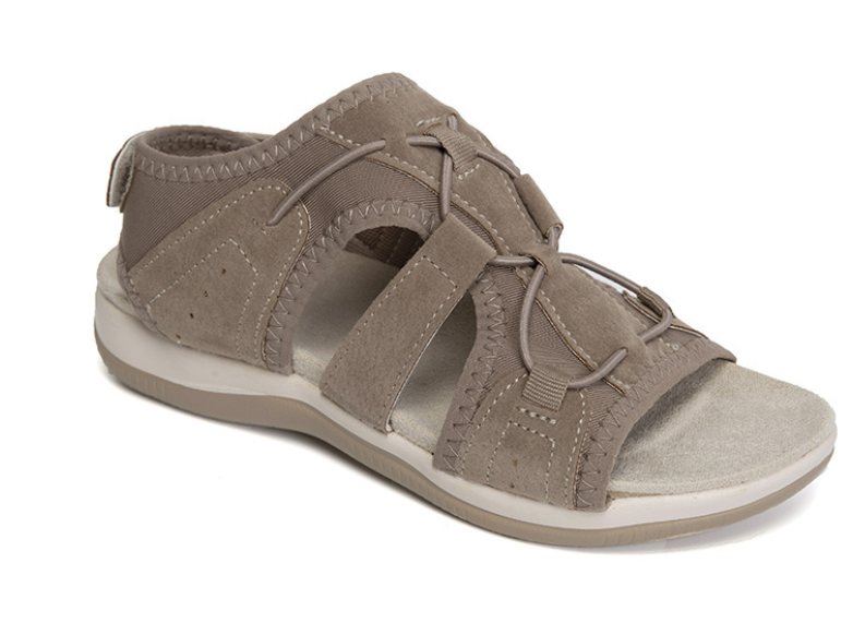 Women's sandals summer new round head breathable casual sandals large size flat beach sandals