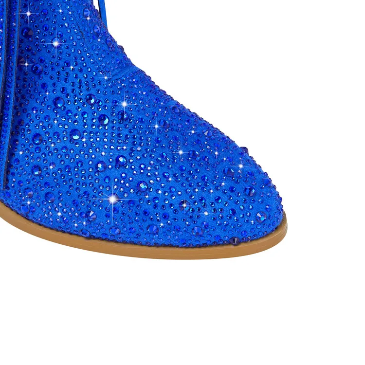 Ladies Rubber Tall Chunky V-Toe Boots