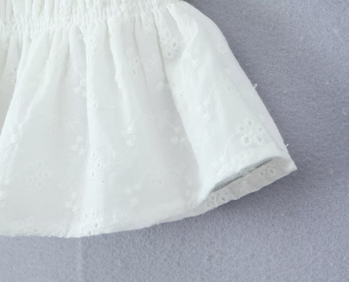 Asymmetric Mandarin Collar Ruffle Hem Top