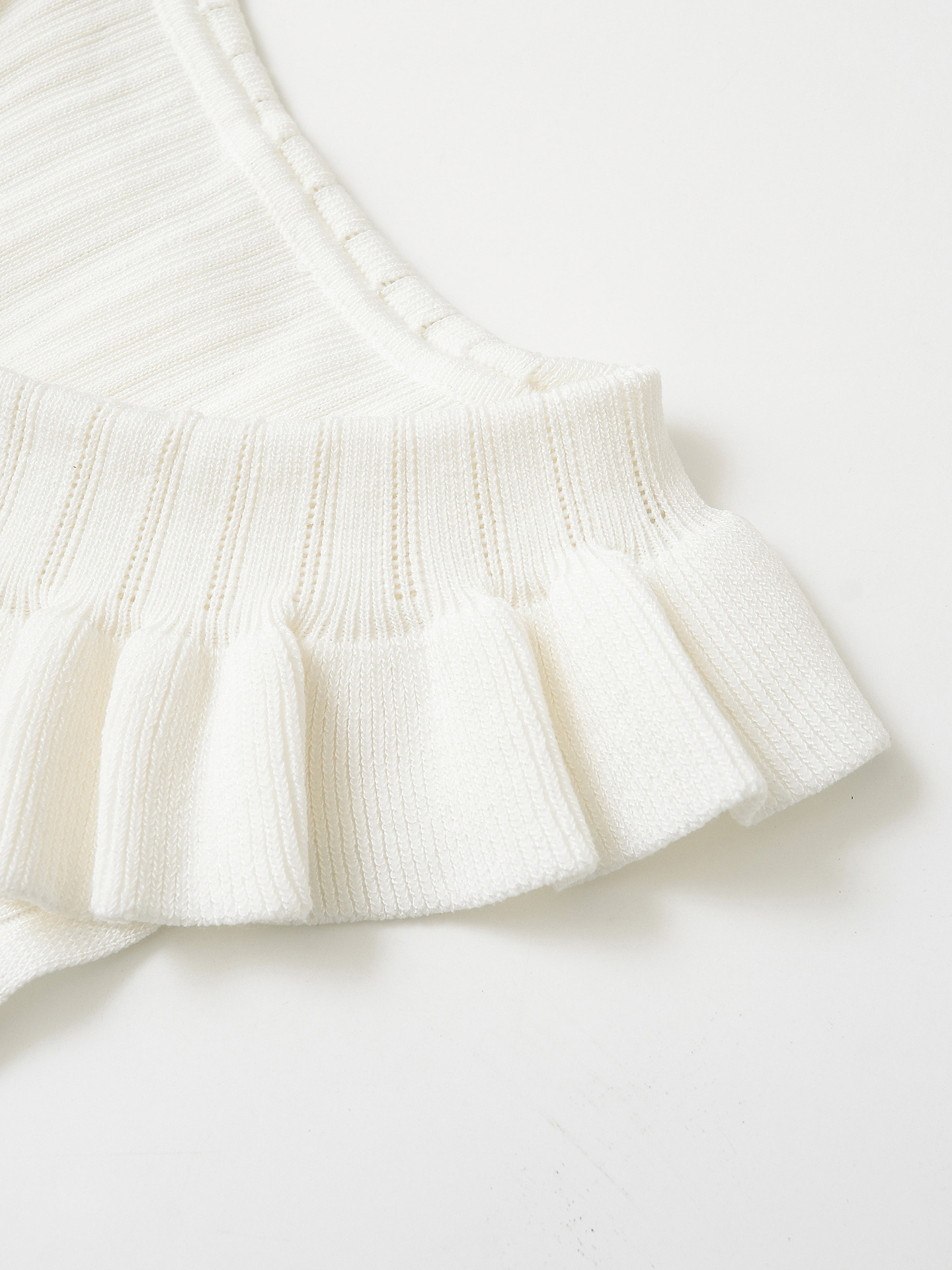 Ladies Sleeveless Ribbon Knot Eyelet Tee