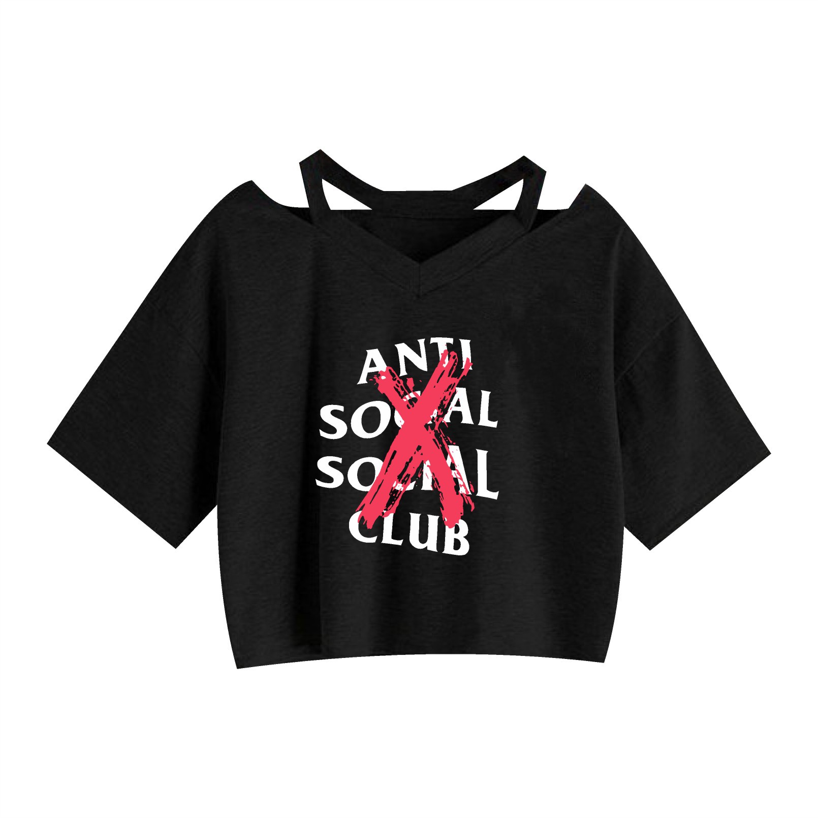 Strapless Cotton Anime Cartoon Cropped Tank Top