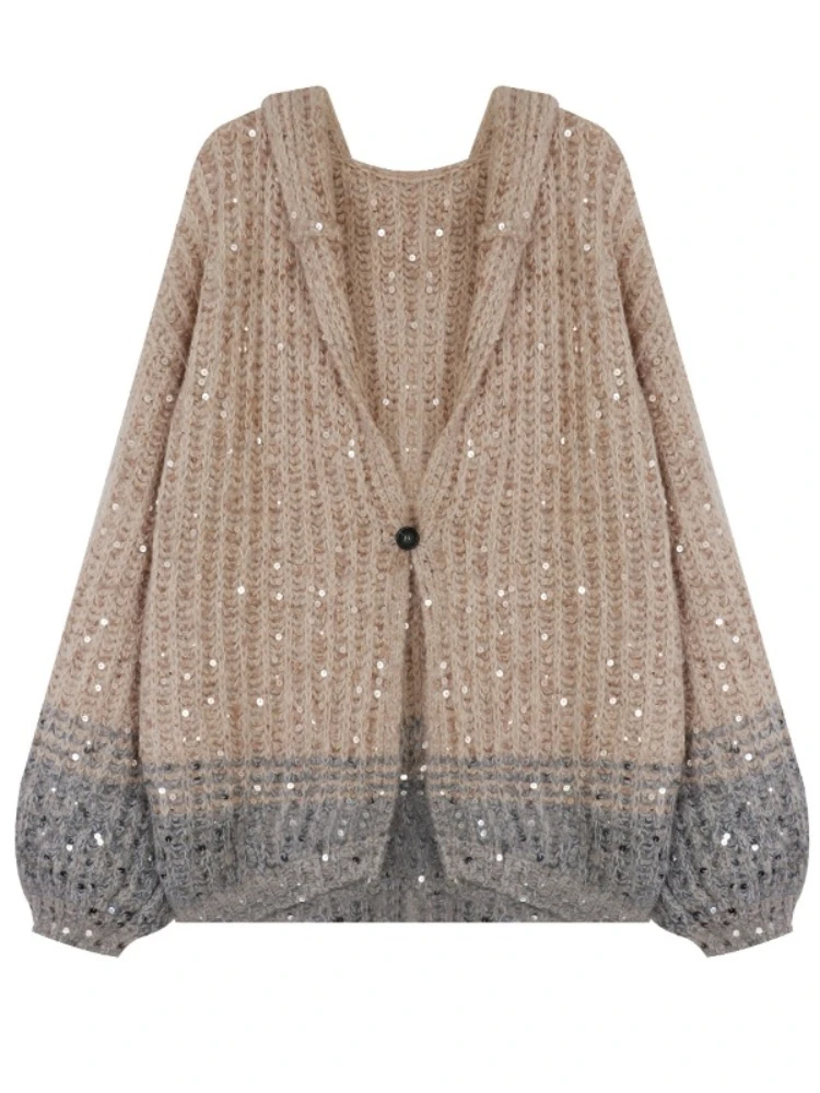 Ladies Wool Cardigan Relaxed Cold Weather