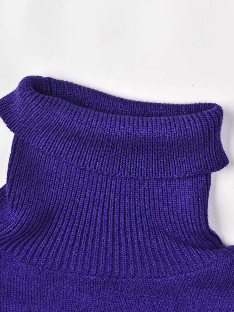 Violet Plus Asymmetric Mock Sweater Female