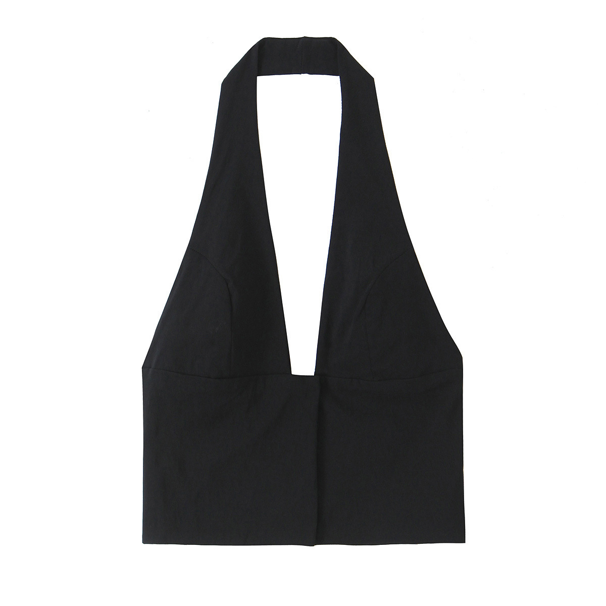 Plain Halter Open Back Sleeveless Tee