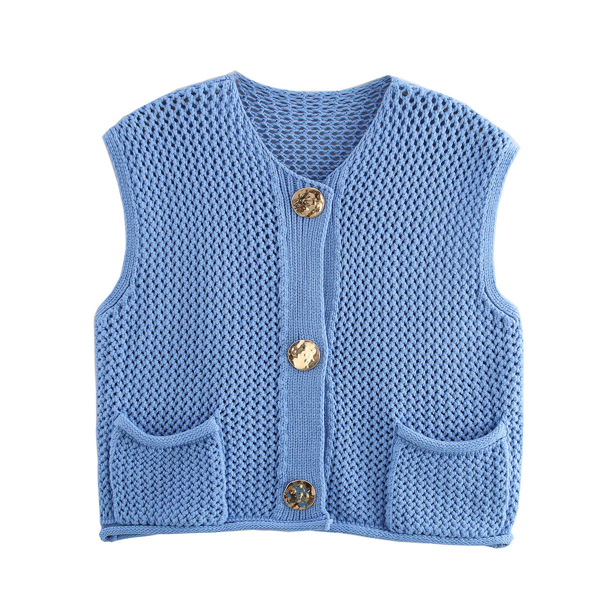 Urban Knit Regular Fit Sleeveless Jacket