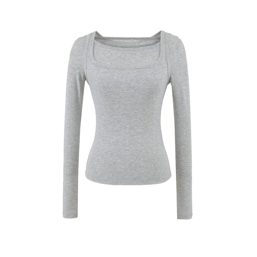 Ladies Sensual Bodycon Solid Long Sleeve Tee