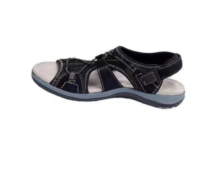 Women's sandals summer new round head breathable casual sandals large size flat beach sandals