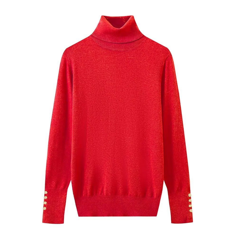Ladies Urban High Neck Fitted Sweater