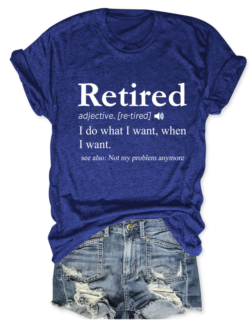 Ladies' Oversized Geometric V Collar T-Shirt