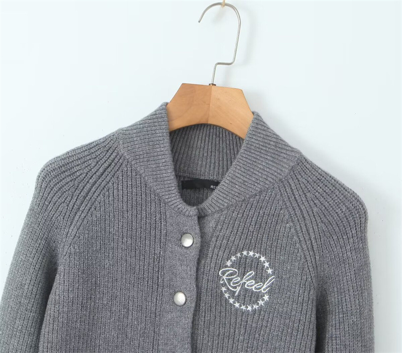 Elegant Style Women's Fashion Casual Versatile Long Sleeve Thin Knit Top Jacket