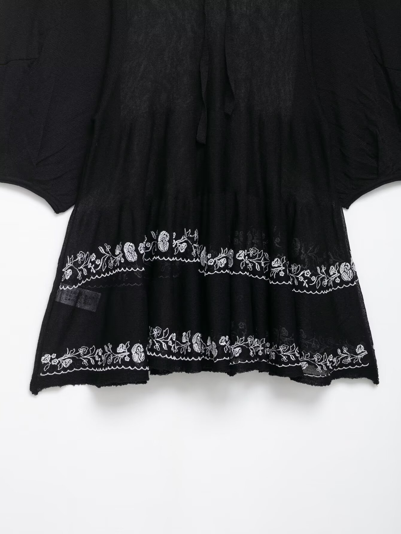 Women's Fashion Casual Embroidered Fine Knit Long Shirt