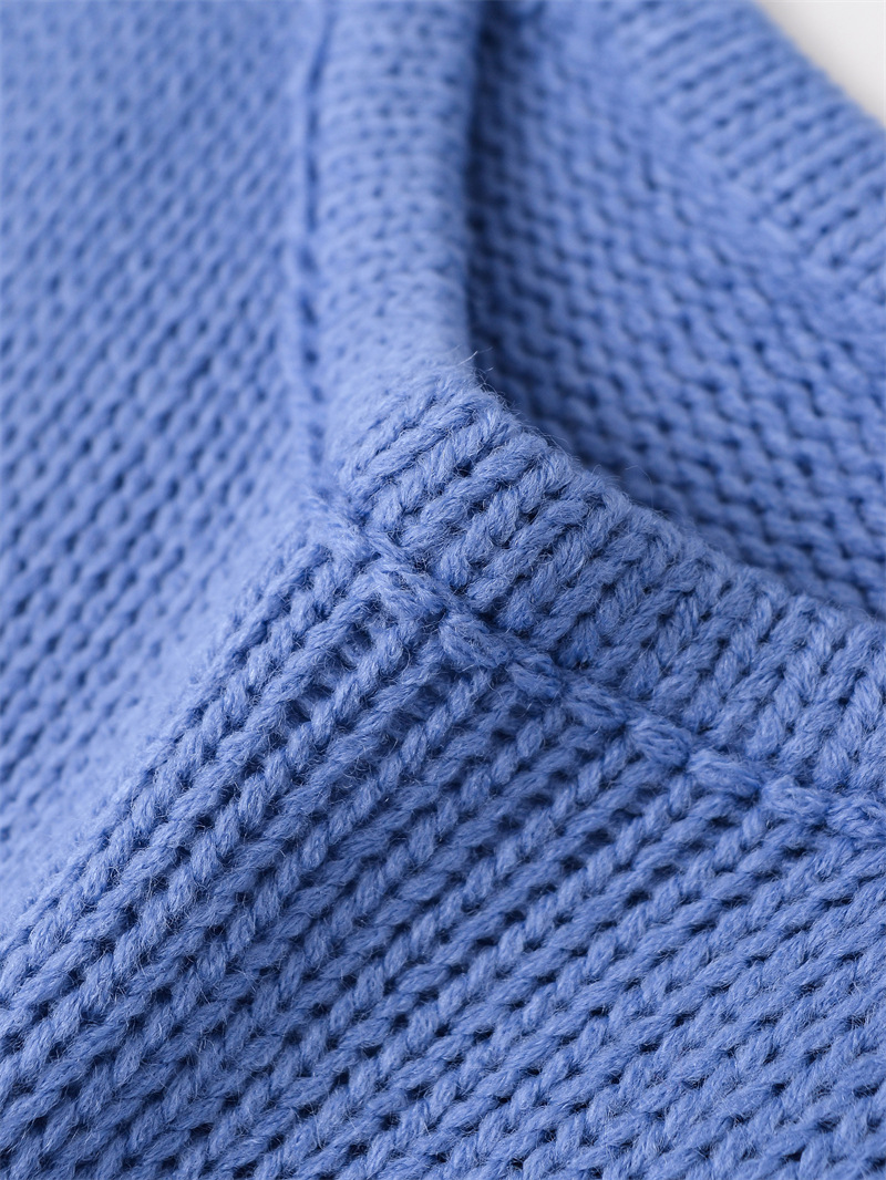 Women Plain Crew Pullover Knitwear