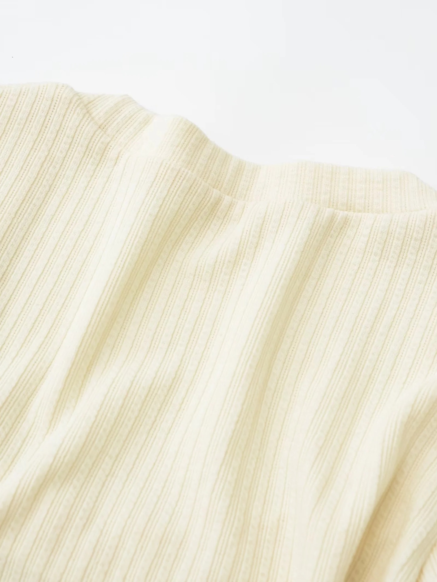 Cotton Crew Collar Full Sleeve Fitted Ribbon T-Shirt