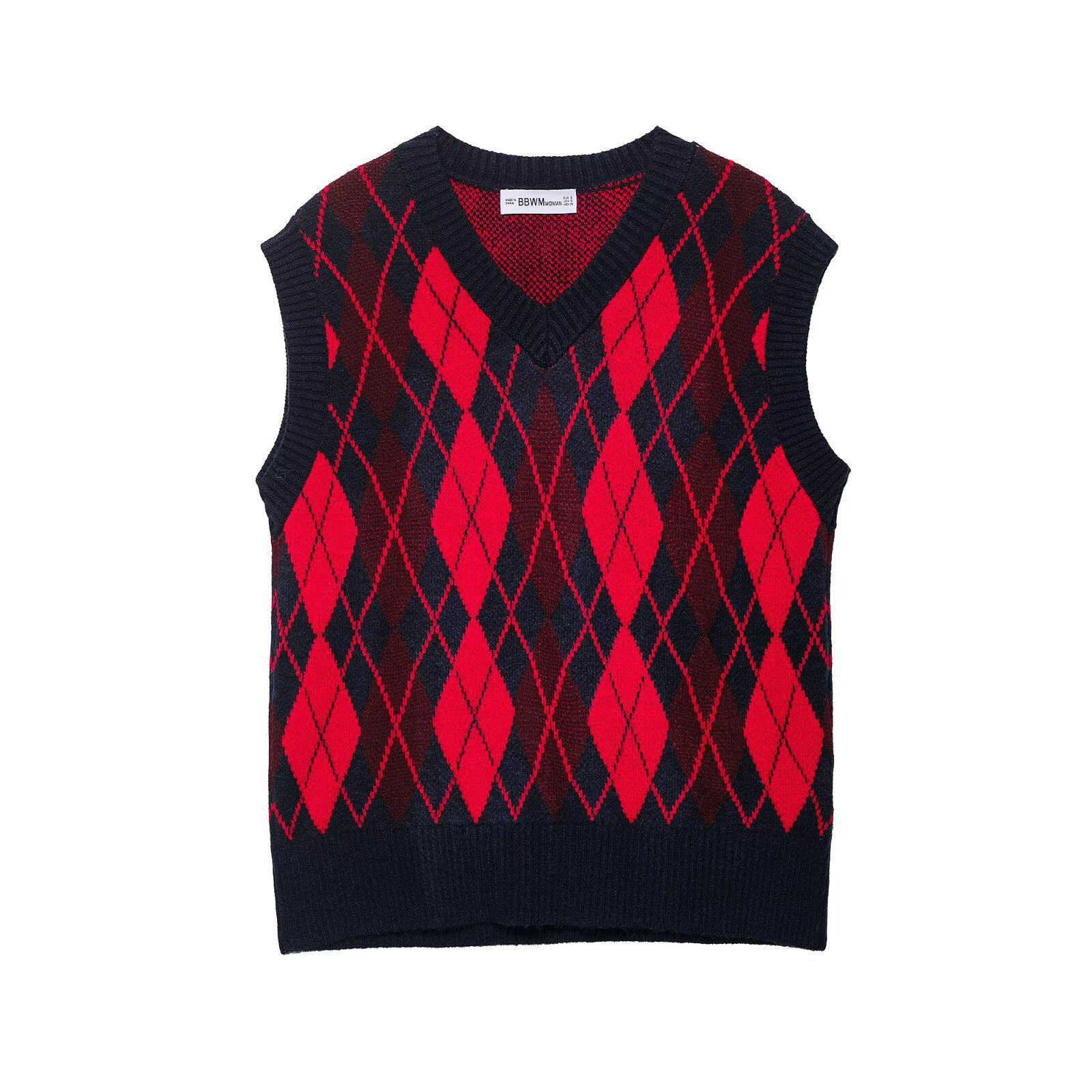 Ladies Cotton Geometric Print Vest