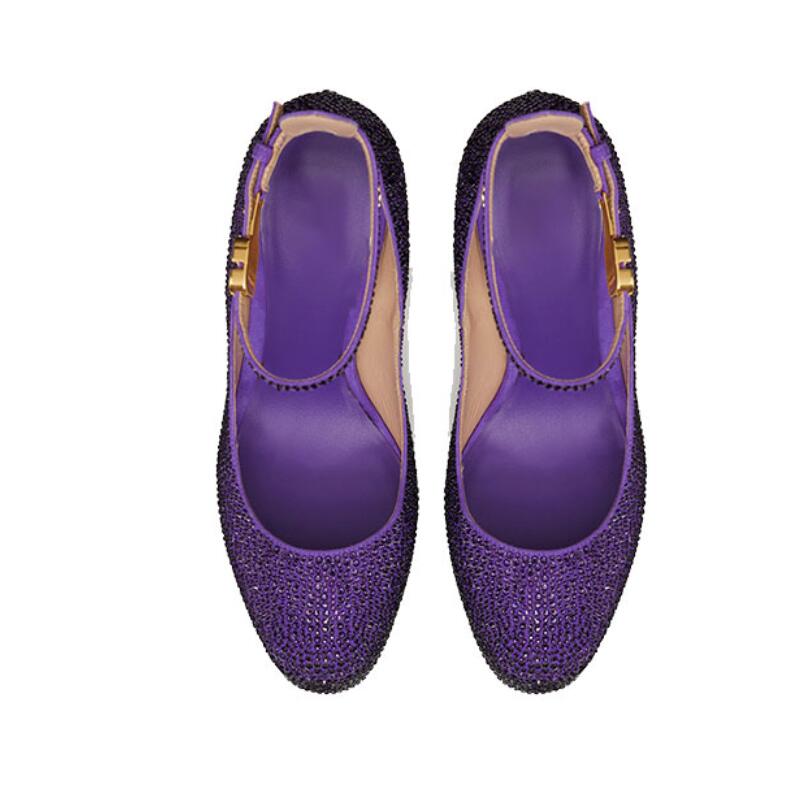 Processing time:5-7days after placing orders New Sexy Brand Women's Hot Drilling Wedding Shoes Thick High Heel Platform Pumps Party Black Beige Green Purple Big Size 43