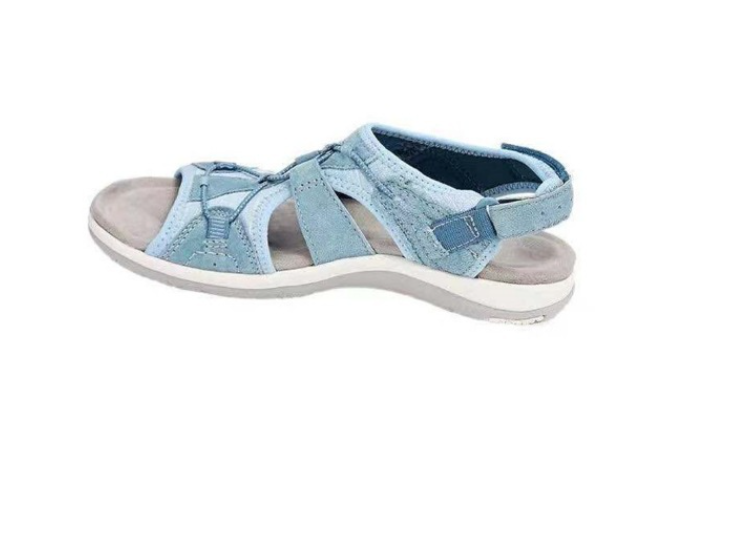 Women's sandals summer new round head breathable casual sandals large size flat beach sandals