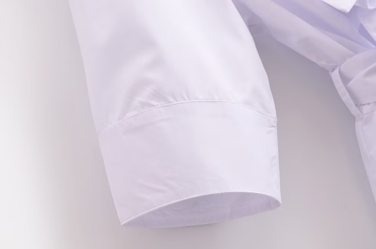 V-neck bow tie tied shirt top for women