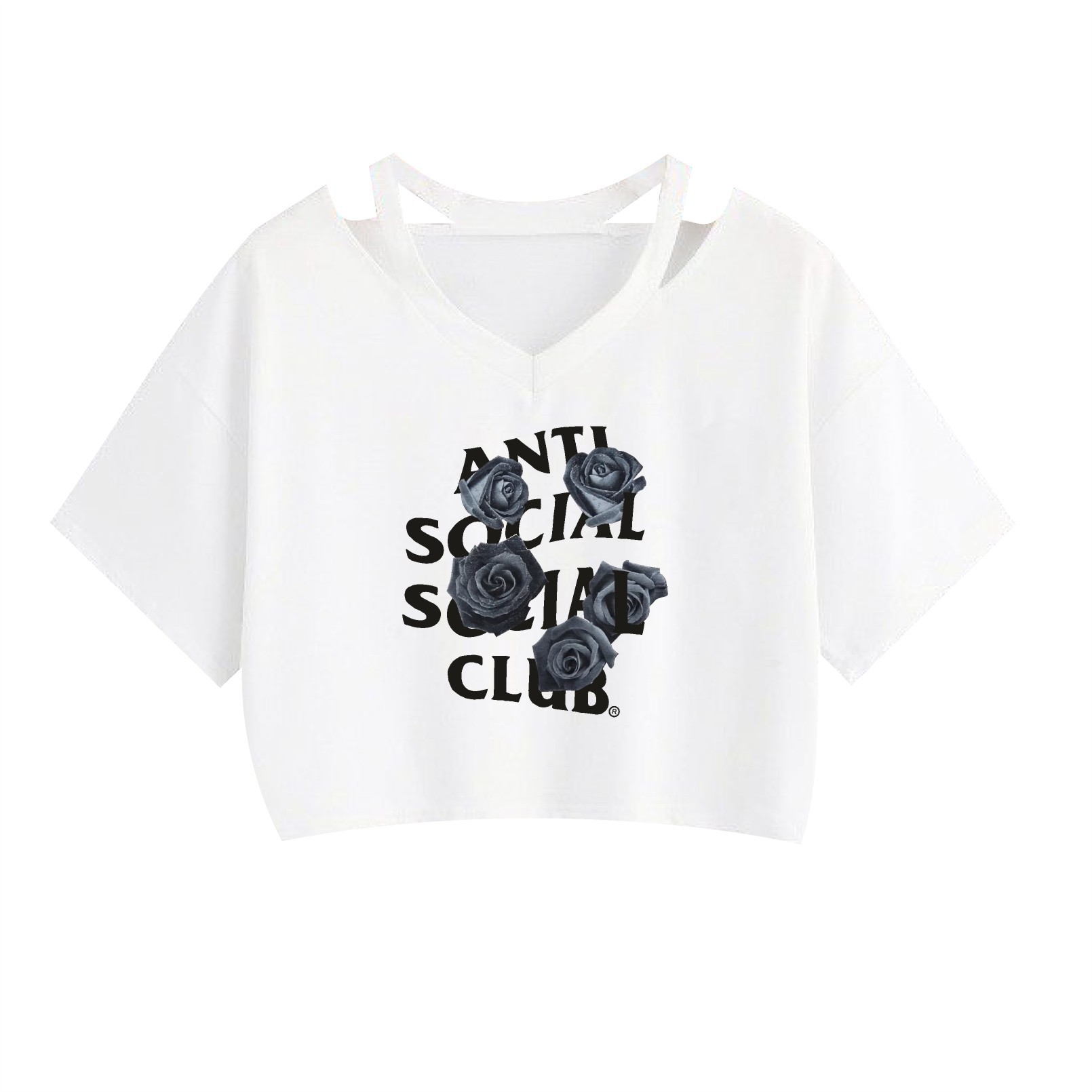 Strapless Cotton Anime Cartoon Cropped Tank Top