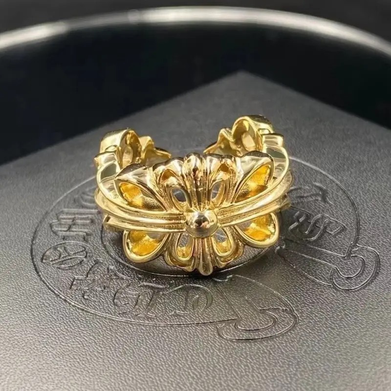 Vintage vintage ring with adjustable hip hop style and cross shaped opening for men and women