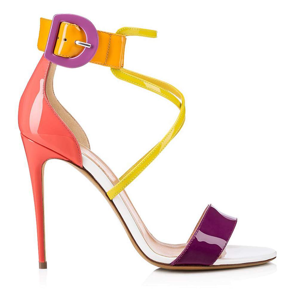 Chinese Handmade Colorful Sweet Prince Party Dress Shoes High Heels Womens Sandals