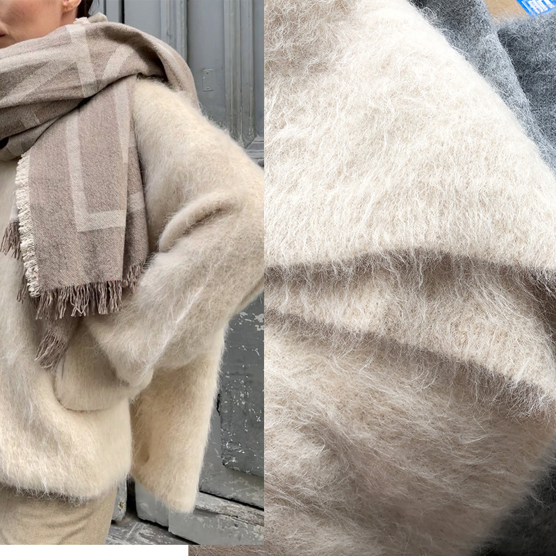 Women Chunky Crew Loose Sweater Full Arm Cold