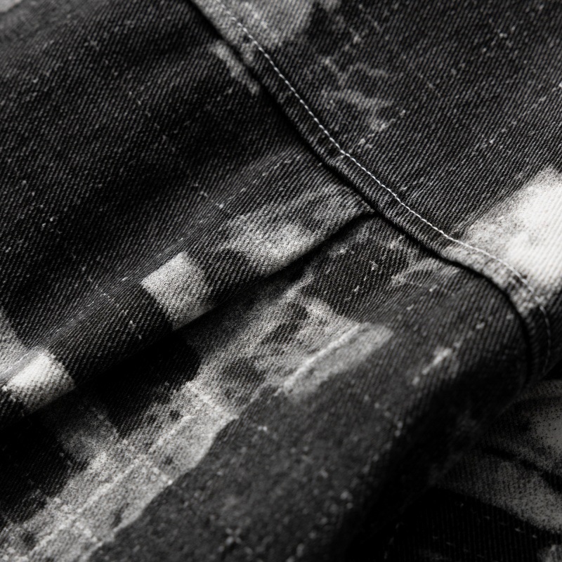Fully printed washed collared shirt