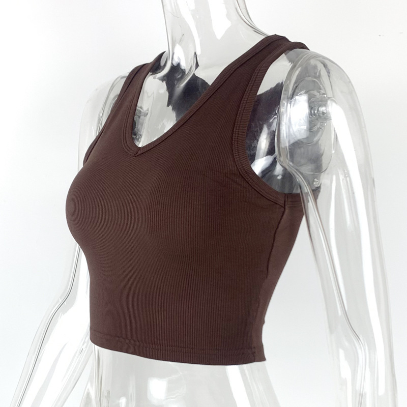 Sexy slim fit V-neck sleeveless vest