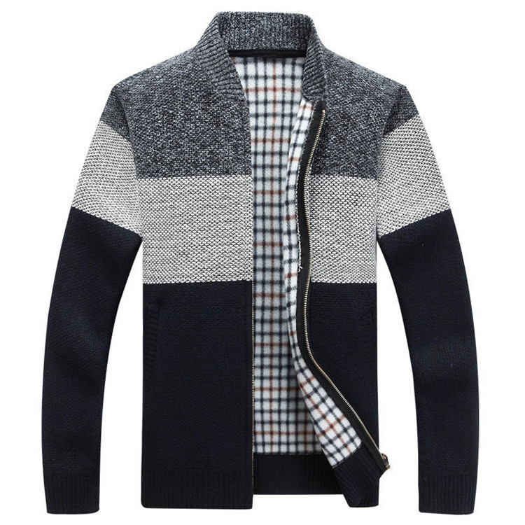 Male Streetwear Cardigan Polyester Viscose Open Front